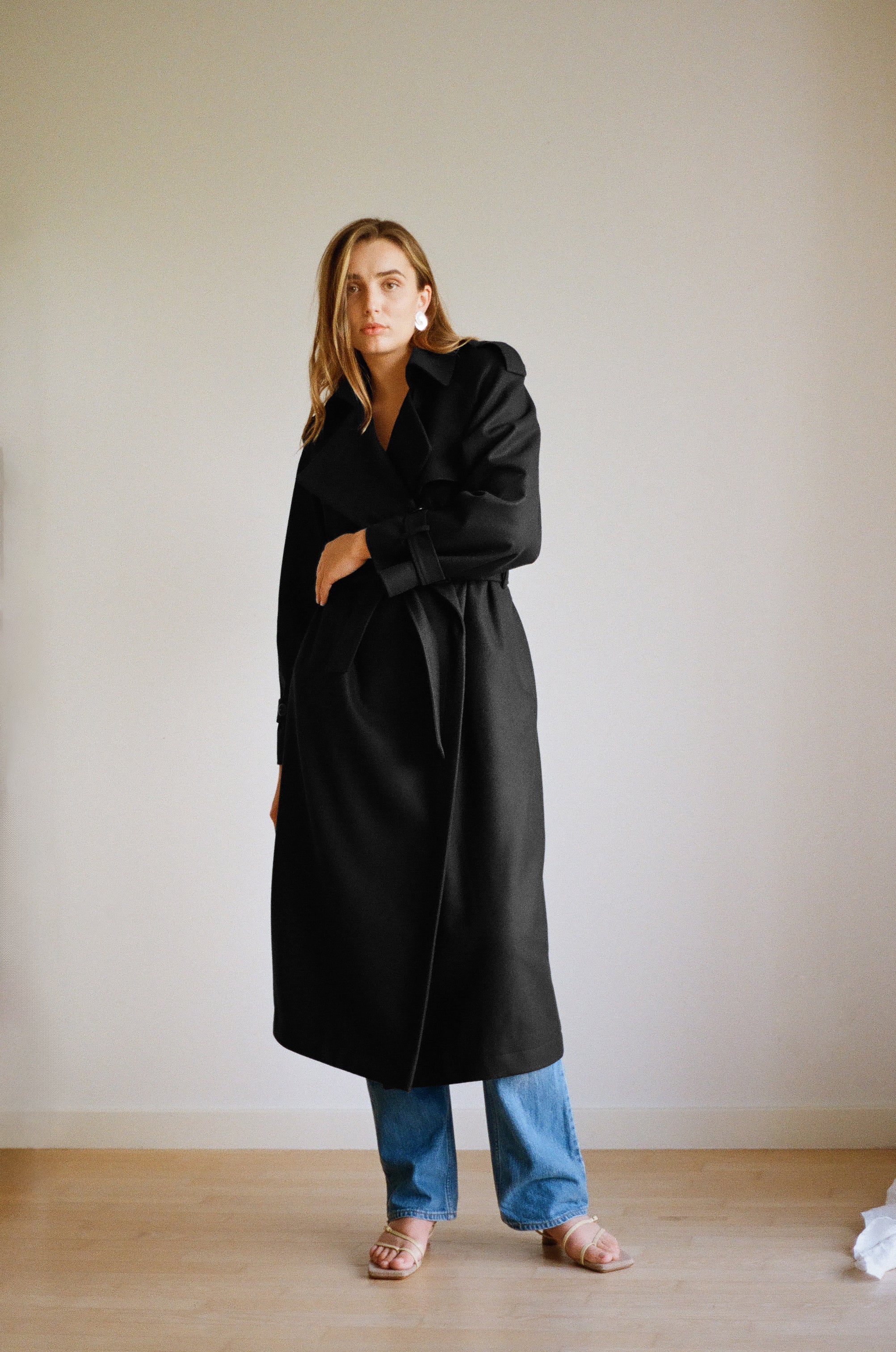 Płaszcz Black Merino