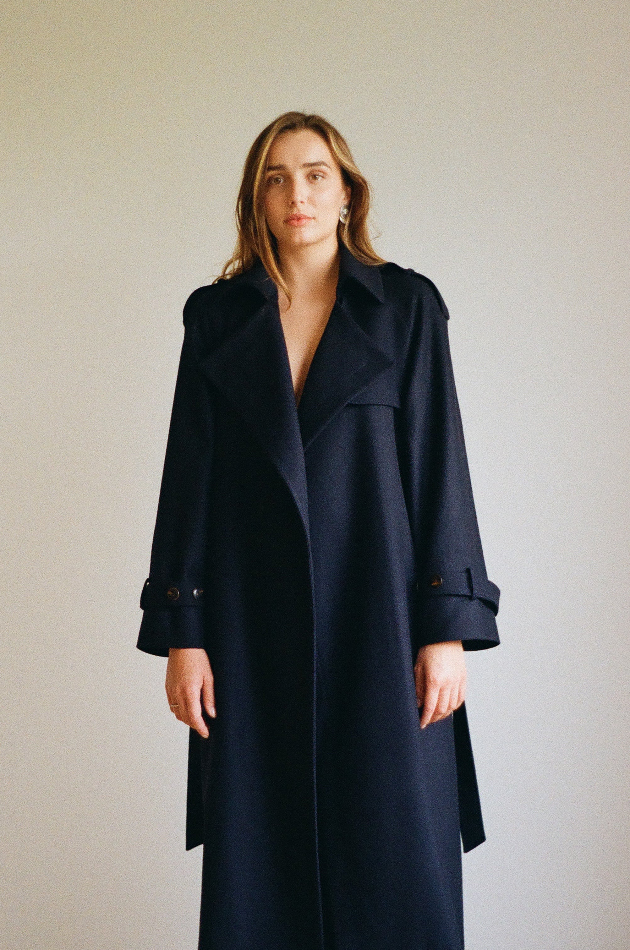 Navy Merino coat